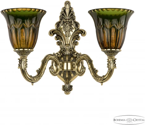 Бра Bohemia Florence 7101B14/2/175 GB P2 U Amber-Green/H-1I