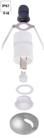 Встраиваемый светильник уличный Fumagalli Teresa 2L1.000.000.LXZ1L (220V, круглые, IP67)