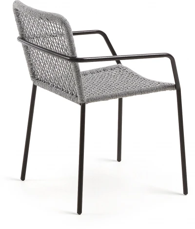 Стул уличный La Forma (ex Julia Grup) Ellen (Серый/ Металл,Веревка)