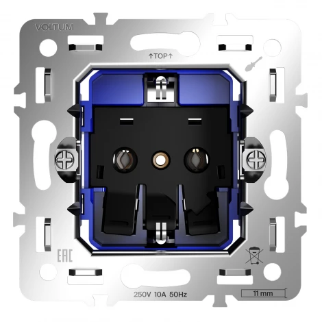Механизм розетки с заземлением 16А Voltum S70 VLS0401M
