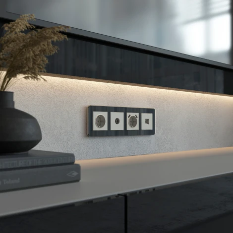 Розетка Ethernet RJ-45 (дымчатый) Werkel W1281004