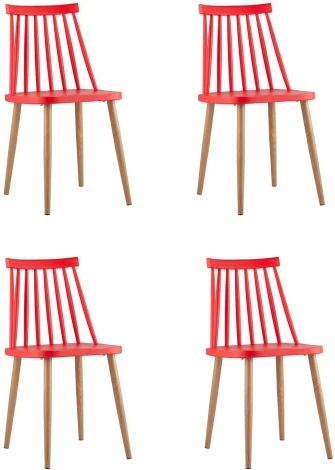Стул Морган пластиковый красный 4 шт Stool Group арт.УТ000037493
