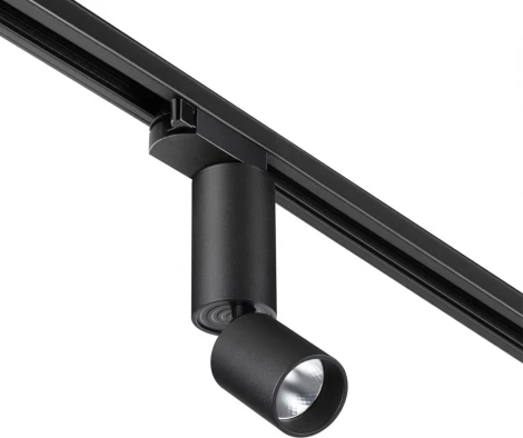 Светильник трековый однофазный трехжильный Novotech Tubo 359319 черный LED 5W 220V 3000K 600Лм (круглые)