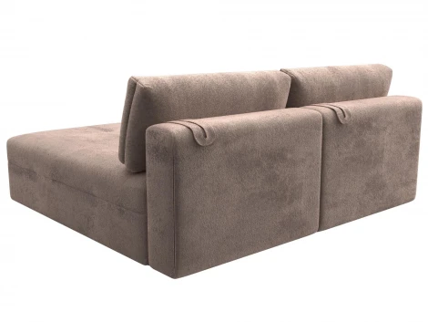 Диван угловой модульный Лига-060 НПБ угол универсальный (ЛДСП,Брус,Фанера/Пластик/Велюр/Бежевый) Лига Диванов 129494