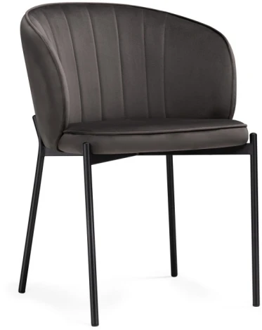 Стул Woodville на металлокаркасе Нейл серый / черный 528448