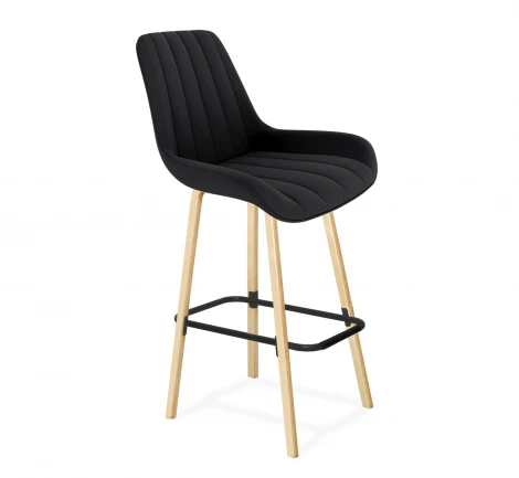 Стул барный Sheffilton SHT-ST37/S94 ночное затмение/прозрачный лак/черный муар 8300514202