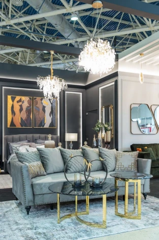 Стол журнальный темн.стекло/золото d60*55см Garda Decor арт.47ED-ET062GOLD