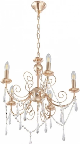 Подвесная люстра Arte Milano AM345620 345620/5 FGD (220V, подвески, на цепи, подсвечник, свеча)