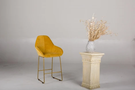 Стул полубар R-Home Kent Грей/Линк Золото