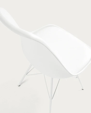 Обеденный стул La Forma (ex Julia Grup) Ralf (Белый/ Полипропилен,Пена,Пластик,Сталь)