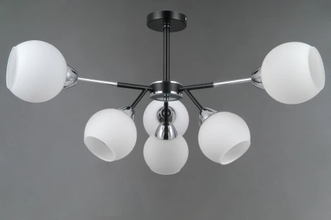 Потолочная люстра на штанге ILLUMICO IL0715-6CSQ-24 BK CR LIBRA (220V)