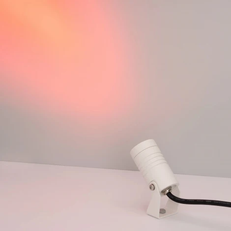 Прожектор уличный KT-RAY-COLOR-R42-6W RGB (WH, 25 deg, 12V) (Arlight, IP67 Металл) 053629 (LED)