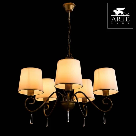 Подвесная люстра Arte Lamp Carolina A9239LM-5BR (220V, на цепи)