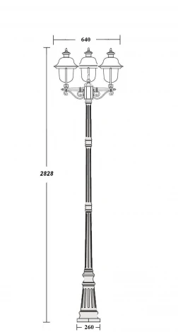 Наземный фонарь Oasis Light MADRID-COOPER 84310cB 18 Bl