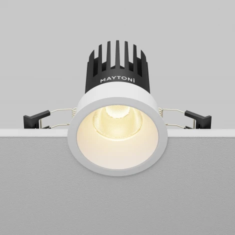 Встраиваемый светильник Maytoni Dip DL117-15W-2.7K-W (LED, 220V, круглые)