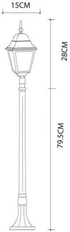 Наземный фонарь Arte Lamp Bremen A1016PA-1BK
