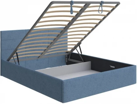 PROxSON Кровать Vector с бельевым ящиком (Ткань: Жаккард Tesla Деним) 140x200