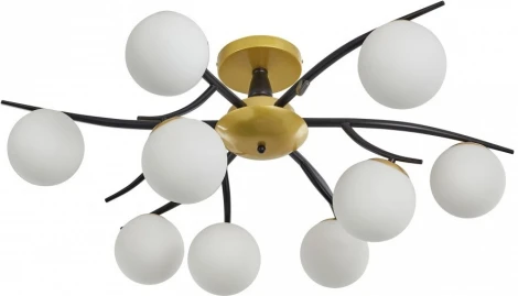 Потолочная люстра на штанге Arte Milano Neapolis-73408 273408/9 BK/GD (220V, шар)