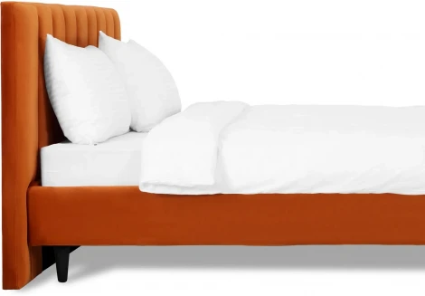 Кровать Queen II Sofia L 1600 ОГОГО (арт.577481), (Ткань/Оранжевый)