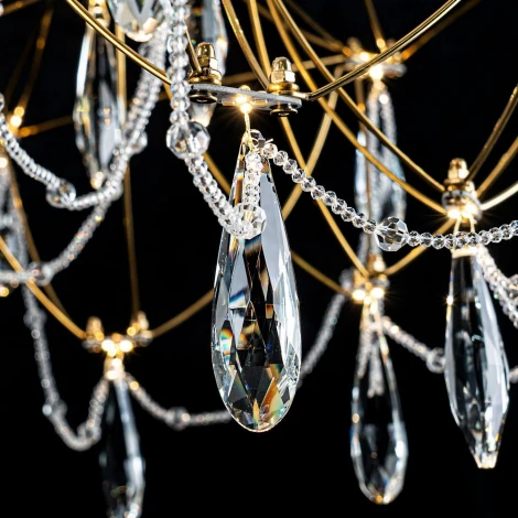 Подвесная люстра светодиодная хрустальная с пультом с регулировкой цветовой температуры Modelux MODELUX ML.5603.800P BS