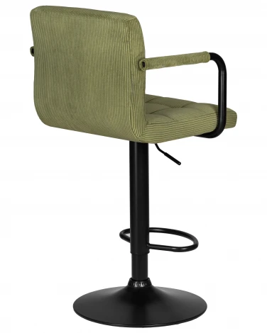 Набор 2 шт стул барный DOBRIN KRUGER ARM BLACK (зеленый вельвет (LAR-E2041-7))