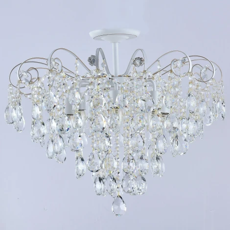 Потолочная люстра хрустальная на штанге Reluce 04055-0.3-07 WH+GOLD PN (220V)