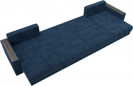 Диван П-образный с декором Лига-049 НПБ Лонг Лига Диванов (Велюр) арт.128566