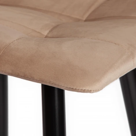 Стул барный CHILLY (mod.7095б) (Ткань,Металл /Бежевый,Черный)