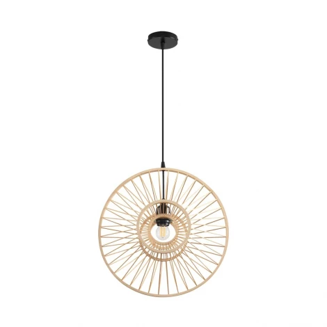 Подвесной светильник Lumion Chakra 8383/1 черный/бежевый, металл/бамбук E27 40W 220V