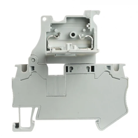 Зажим пружинный 2-х проводной проходной Stekker 50188