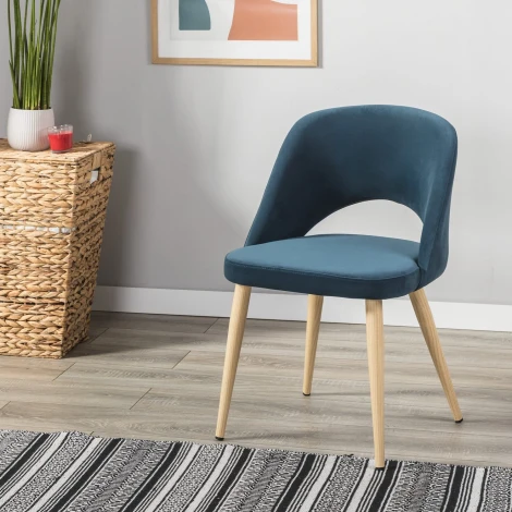 Стул Lars Diag blue/нат.дуб R-Home арт.410120151h_Diagblue_н.дуб