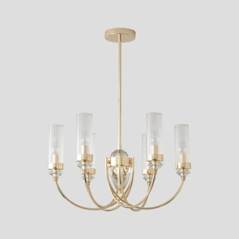 Потолочная люстра на штанге Crystal Lux SECRET SP6 GOLD