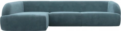 Диван угловой Лига-041 левый угол (Бирюзовый/Велюр) Лига Диванов арт.122187L