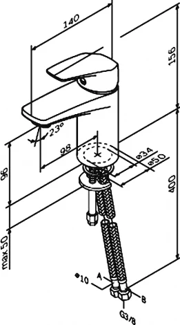 Смеситель Am.Pm Gem F9093000 для раковины