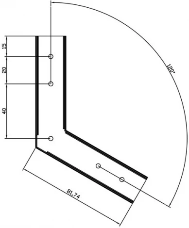 L-образный соединитель 120° для трекового шинопровода, черный Donolux SPACE-Track system 120 connector B