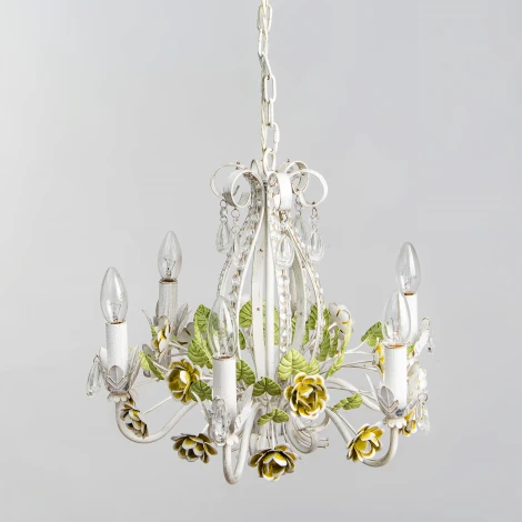 Подвесная люстра Abrasax SD785 (220V, на цепи, свеча, цветы, розы)