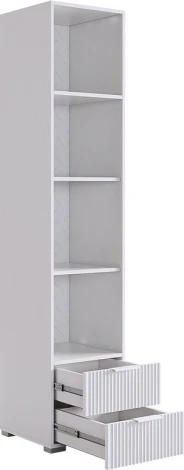 Зефир Шкаф однодверный 107.03 Mebelson (ЛДСП,МДФ,ПВХ,Пластик/Светлое дерево,Белый) арт.UL.107-M.103.03.3268