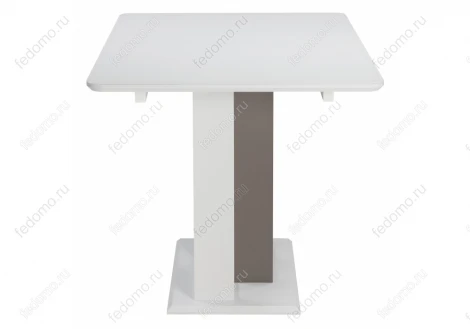 Стол на тумбе Woodville Санса 140 белая шагрень / грей 462118