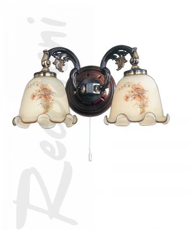 Бра Reccagni Angelo A 965/2 DEC (220V, выключатель, цветы)