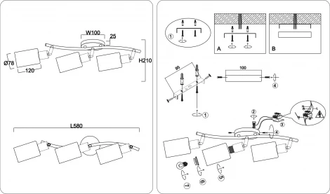 Спот на штанге Ambrella TRADITIONAL TR8722 (220V)
