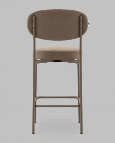 Стул Полубарный Бриф DD велюр капучино каркас капучино муар Stool Group арт.УТ000041511