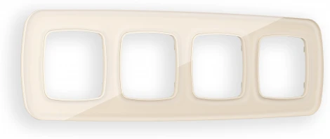 Рамка Ambrella Volt OMEGA Radian (Бежевый Стекло органическое) 4-ая OF320304