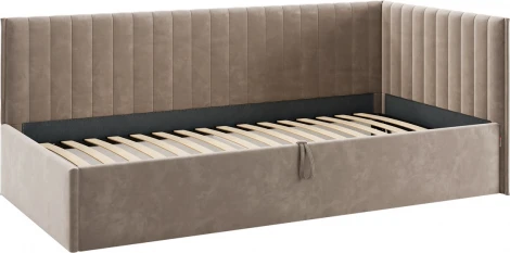 Кровать с подъемным механизмом Твикс (Тахта) 90х200 см Mebelson (ДСП,Велюр/Латте) арт.170631,2763