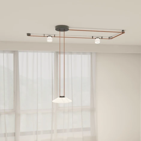 Трековый светильник 48V Denkirs Belty Flow DK5564-WH+BK (LED)