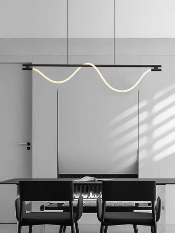 Подвесной светильник с гибким неоном Lightera Tura LE103L-160B Wi-Fi (LED, 220V, управление смартфоном, голосовое управление, умный дом - Алиса, Tuya Smart, Маруся, Smart Life, Экосистема Сбер, на тросе)