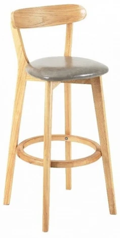 Стул барный Elevate Zenith Hesby (Бук/Полиуретан) арт.HSBI_B016_wooden_greyp