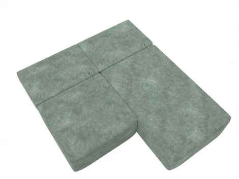 Диван угловой модульный Лига-060 НПБ угол универсальный (ЛДСП,Брус,Фанера/Пластик/Велюр/Зеленый) Лига Диванов 129509