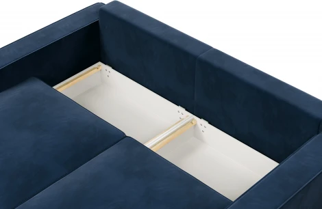 КОРСО-1 Диван прямой, синий D1 furniture арт.AAA41691005