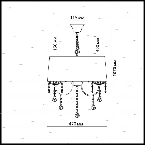 Подвесной светильник Odeon Light Adeli 2534/4