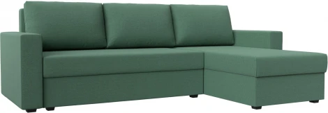 Диван угловой Траумберг Лайт правый угол (Зеленый/Рогожка) Лига Диванов арт.121141